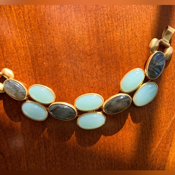 JULIE VOS BRACELET & EARRINGS SET (Aqua Blue Chalcedony & Labradorite)  *RETIRED - Picture 3 of 14